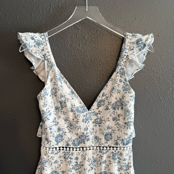 MINKPINK Sky Rose Dress Tie Back Mini Dress Size M - Picture 6 of 10